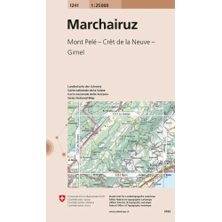 Achat Carte randonnées swisstopo - Marchairuz - 1241