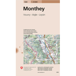 Achat Carte randonnées swisstopo - Monthey - 1284