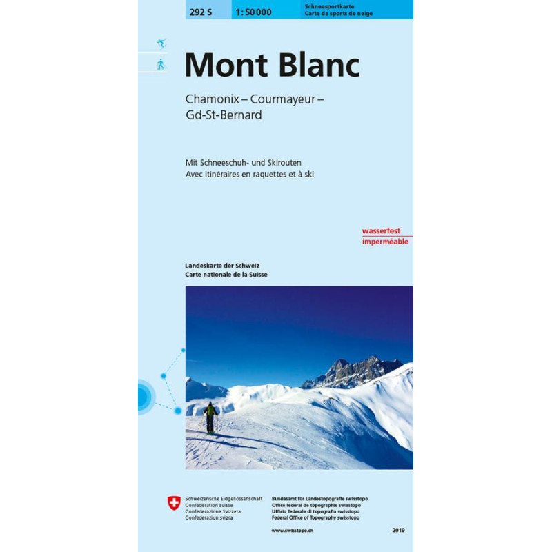 Achat Carte randonnées SWISSTOPO - Mont-Blanc - 292 S