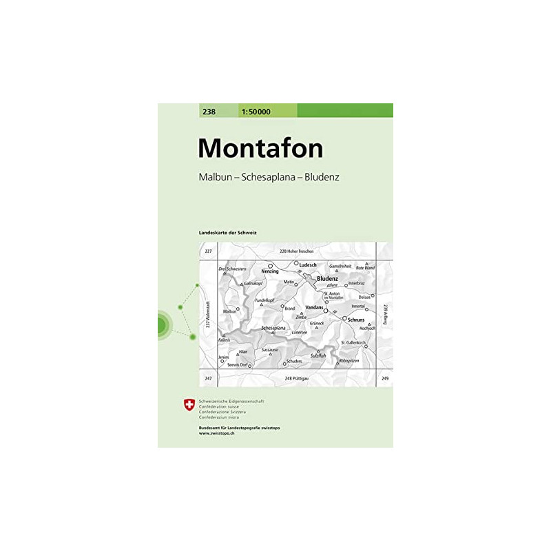Achat Carte randonnées swisstopo - Montafon - 238