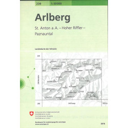 Achat Carte randonnées swisstopo - Arlberg - 239