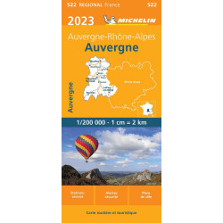 Achat Carte routière Michelin - Auvergne  - 522