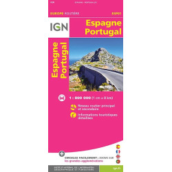 Achat Carte routière - Espagne, Portugal - IGN
