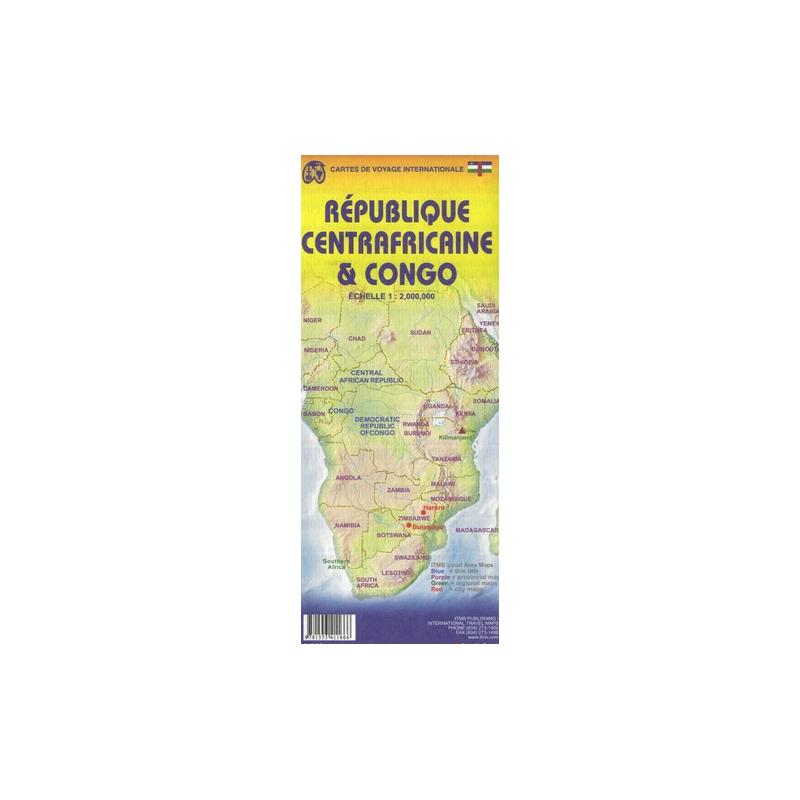 Achat carte routière - République centrafricaine & Congo - ITM