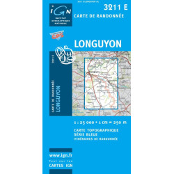 Achat Carte randonnées IGN - 3211 E - LONGUYON