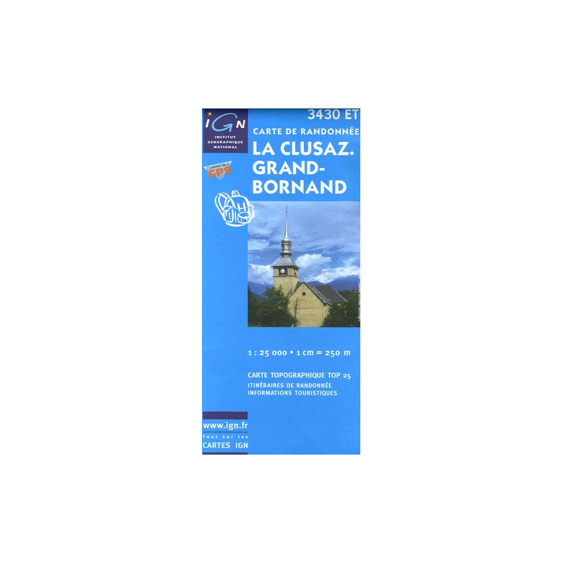 Achat Carte randonnées IGN La Clusaz Grand Bornand - 3430 ET