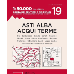 Achat Carte randonnées - Asti, Alba, Acqui Terme - IGC 19