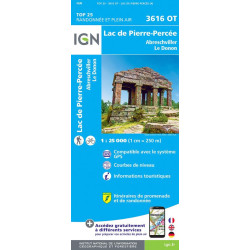 Achat Carte randonnées IGN - 3616 OT - Le Donon - Lac de Pierre Percée