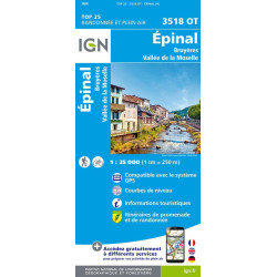 Achat Carte randonnées IGN - 3518 OT - Epinal
