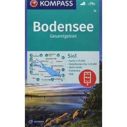 Achat Carte randonnées Bodensee Gesamtgebiet Kompass 1C