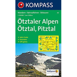 Achat Carte randonnées Ötztaler Alpen - Kompass 43
