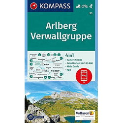 Achat Carte randonnées Arlberg, Verwallgruppe - Kompass 33
