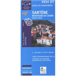 Achat Carte randonnées IGN - 4254 OT - Sartène - Montagne de Cagna