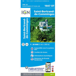 Achat Carte randonnées IGN - 1847 OT - St Bertrand De Comminges