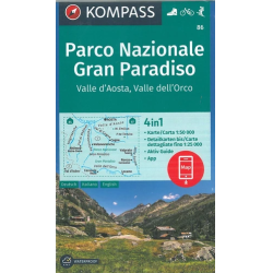 Achat Carte randonnées Gran Paradisio Valle d'Aosta - Kompass 86