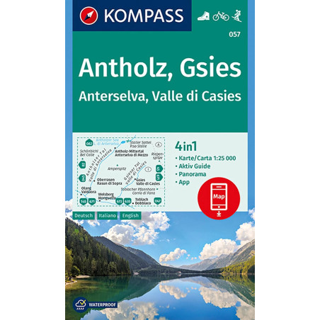 Achat Carte randonnées Antholz, Anterselva,Gsies, Valle di Casies - Kompass 057