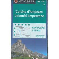 Achat Carte randonnées Cortina d'Ampezzo-Dolomiti Ampezzane - Kompass 617