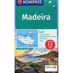 Achat Carte randonnées Madère, Madeire - Kompass 234