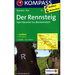 Achat Carte randonnées Der Rennsteig Hörschel-Blanken Kompass 118