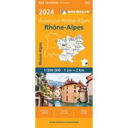 Achat Carte routière Michelin - Rhône-Alpes  nouvelle édition  - 523