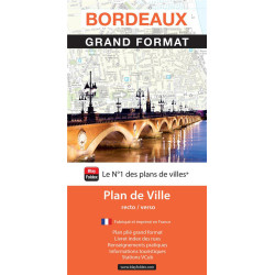 Carte randonnée BORDEAUX - GRAND FORMAT