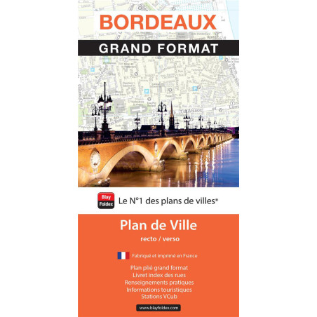 Carte randonnée BORDEAUX - GRAND FORMAT