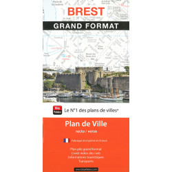 Carte randonnée BREST - GRAND FORMAT