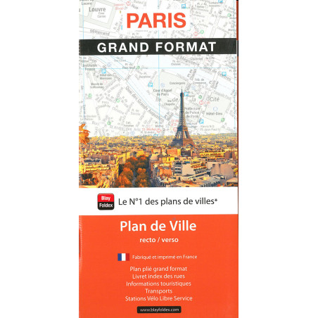 Carte randonnée PARIS - GRAND FORMAT