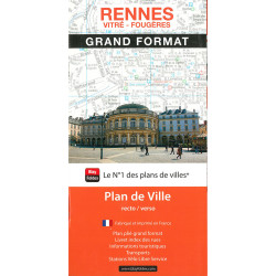 Carte randonnée RENNES - GRAND FORMAT