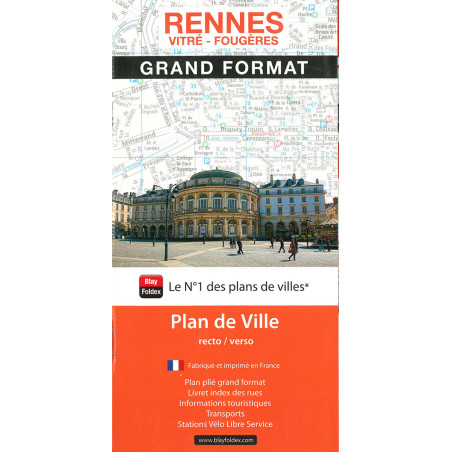 Carte randonnée RENNES - GRAND FORMAT