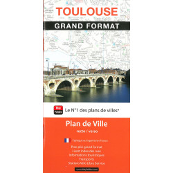 Carte randonnée TOULOUSE - GRAND FORMAT