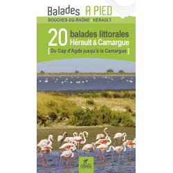 Carte randonnée HÉRAULT & CAMARGUE 20 BALADES LITTORALES