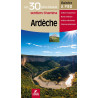 Carte randonnée ARDECHE LES 30 PLUS BEAUX SENTIERS