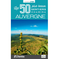 Carte randonnée AUVERGNE - LES 50 PLUS BEAUX SENTIERS