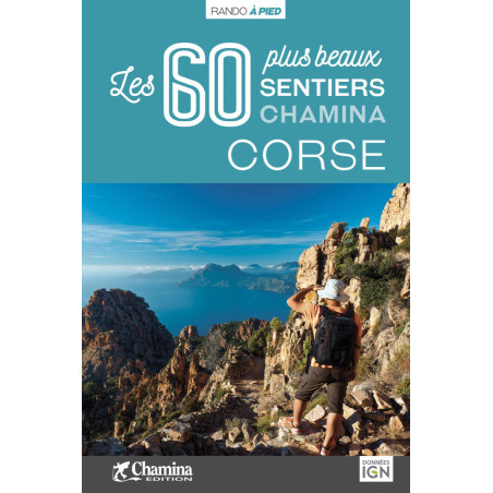 Carte randonnée CORSE LES 60 PLUS BEAUX SENTIERS