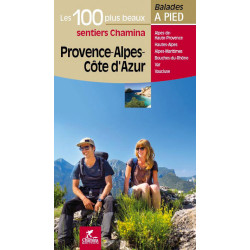 Carte randonnée PROVENCE ALPES COTE D'AZUR LES 100 PLUS BEAUX SENTIERS