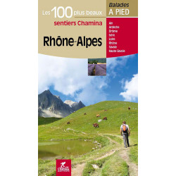 Carte randonnée RHONE ALPES LES 100 PLUS BEAUX SENTIERS