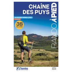 Carte randonnée CHAINE DES PUYS RANDO A PIED