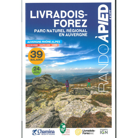 Carte randonnée PNR LIVRADOIS-FOREZ BALADES ET RANDO A PIED & VTT