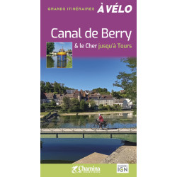 Carte randonnée CANAL DE BERRY & LE CHER JUSQU'A TOURS - GDS ITINERAIRES A VELO