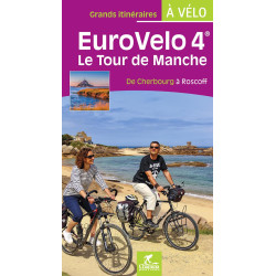 Carte randonnée EUROVÉLO 4 LE TOUR DE MANCHE DE CHERBOURG À ROSCOFF