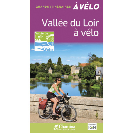 Carte randonnée VALLEE DU LOIR A VELO GRANDS ITINERAIRES A VELO