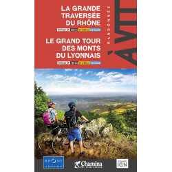 Carte randonnée GRANDE TRAVERSÉE DU RHONE - GRAND TOUR DES MONTS DU LYONNAIS
