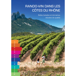 Carte randonnée RANDO-VIN DANS LES CÔTES DU RHÔNE BELLES BALADES ET DOMAINES VITICOLES DE QUALITÉ