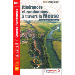 Carte randonnée GR14/GR703/GR714 ITINERANCE ET RANDONNÉES À TRAVERS LA MEUSE 5500