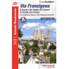 Carte randonnée GR145 VIA FRANCIGENA CANTERBURY REIMS 1450