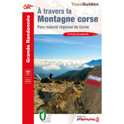 Carte randonnée GR20 A TRAVERS LA MONTAGNE CORSE