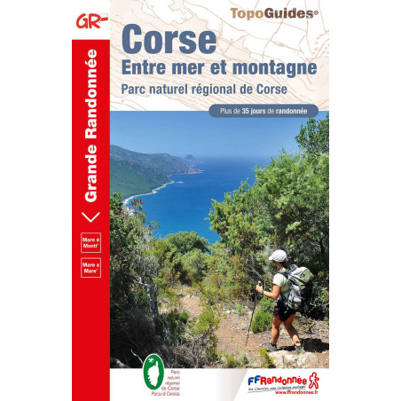 Carte randonnée GR20 CORSE, ENTRE MER ET MONTAGNE PNR DE CORSE 65