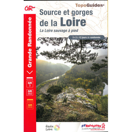 Carte randonnée GR302/GR3 SOURCES ET GORGES DE LA LOIRE 3000