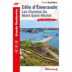 Carte randonnée GR34/GR37/GR39 COTE D'EMERAUDE : LES CHEMINS DU MONT ST-MICHEL 345